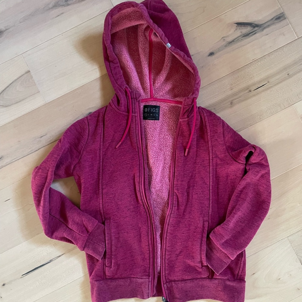 Figs Shocking Pink Hoodie XS